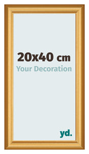 Marco de Fotos 20x40cm Dorado Matte MDF Lazio Delantera Tamano | Yourdecoration.es