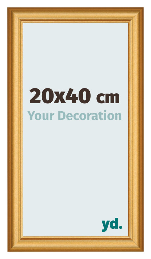 Marco de Fotos 20x40cm Dorado Matte MDF Lazio Delantera Tamano | Yourdecoration.es