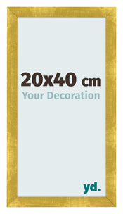Marco de Fotos 20x40cm Dorado Vintage MDF Pisa Delantera Tamano | Yourdecoration.es