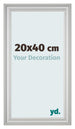Marco de Fotos 20x40cm Plateado Mate MDF Lazio Delantera Tamano | Yourdecoration.es