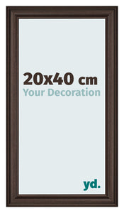 Marco de Fotos 20x40cm Roble Oscuro MDF Lazio Delantera Tamano | Yourdecoration.es