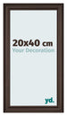 Marco de Fotos 20x40cm Roble Oscuro MDF Lazio Delantera Tamano | Yourdecoration.es