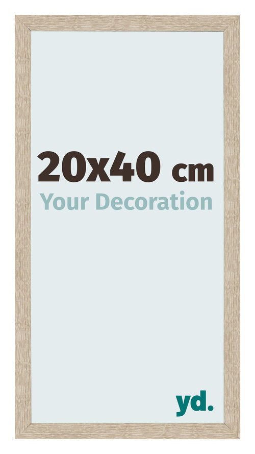 Marco de Fotos 20x40cm Roble Sonoma MDF Bologna Delantera Tamano | Yourdecoration.es