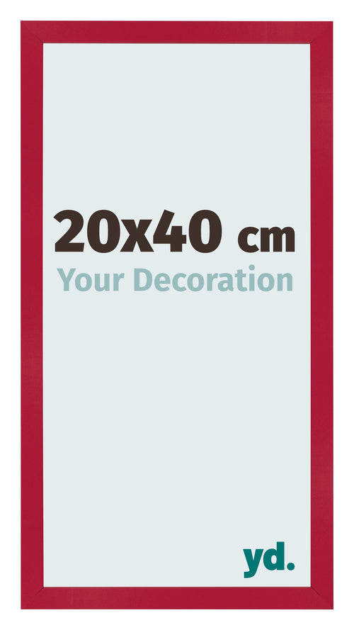 Marco de Fotos 20x40cm Rojo MDF Bologna Delantera Tamano | Yourdecoration.es