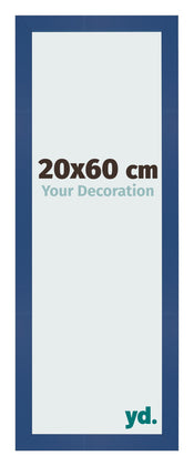 Marco de Fotos 20x60 cm Azul Oscuro MDF Bologna Delantera Tamano | Yourdecoration.es