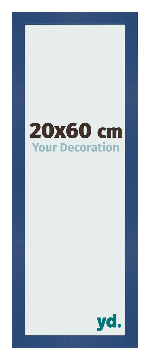 Marco de Fotos 20x60 cm Azul Oscuro MDF Bologna Delantera Tamano | Yourdecoration.es