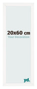 Marco de Fotos 20x60 cm Blanco Brillante MDF Bologna Delantera Tamano | Yourdecoration.es