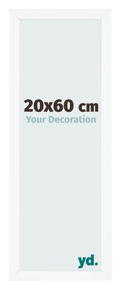 Marco de Fotos 20x60 cm Blanco Mate MDF Bologna Delantera Tamano | Yourdecoration.es