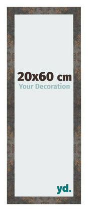 Marco de Fotos 20x60 cm Metal Oxidado MDF Bologna Delantera Tamano | Yourdecoration.es