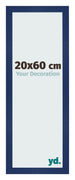 Marco de Fotos 20x60cm Azul Oscuro Barrido MDF Bologna Delantera Tamano | Yourdecoration.es
