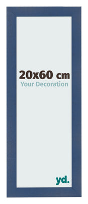 Marco de Fotos 20x60cm Azul Oscuro Barrido MDF Pisa Delantera Tamano | Yourdecoration.es