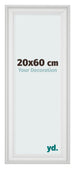 Marco de Fotos 20x60cm Blanco Barrido MDF Lazio Delantera Tamano | Yourdecoration.es
