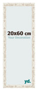 Marco de Fotos 20x60cm Blanco Vintage MDF Bologna Delantera Tamano | Yourdecoration.es