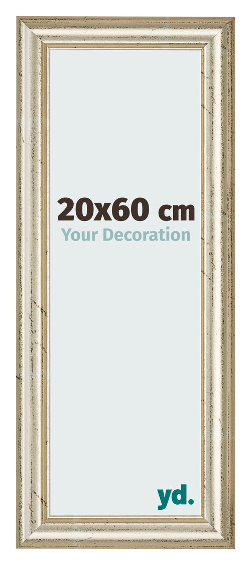 Marco de Fotos 20x60cm Brillo Metalico MDF Lazio Delantera Tamano | Yourdecoration.es