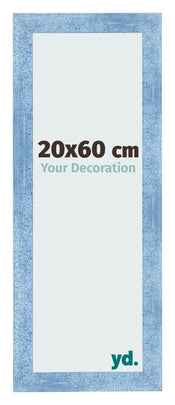 Marco de Fotos 20x60cm Claro Azul Barrido MDF Pisa Delantera Tamano | Yourdecoration.es