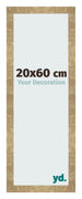 Marco de Fotos 20x60cm Dorado Antiguo MDF Bologna Delantera Tamano | Yourdecoration.es