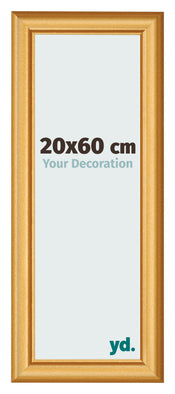 Marco de Fotos 20x60cm Dorado Matte MDF Lazio Delantera Tamano | Yourdecoration.es