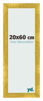 Marco de Fotos 20x60cm Dorado Vintage MDF Pisa Delantera Tamano | Yourdecoration.es