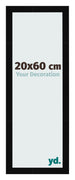 Marco de Fotos 20x60cm Negro Brillante MDF Bologna Delantera Tamano | Yourdecoration.es