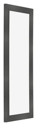 Marco de Fotos 20x60cm Negro Plateado Pulido MDF Pisa Delantera Oblicuo | Yourdecoration.es