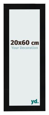 Marco de Fotos 20x60cm Negro Plateado Pulido MDF Pisa Delantera Tamano | Yourdecoration.es