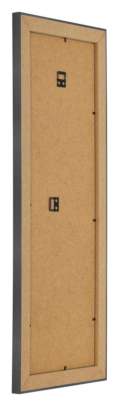 Marco de Fotos 20x60cm Negro Plateado Pulido MDF Pisa Trasera Oblicuo | Yourdecoration.es