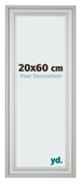 Marco de Fotos 20x60cm Plateado Mate MDF Lazio Delantera Tamano | Yourdecoration.es