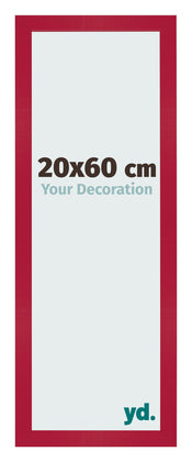 Marco de Fotos 20x60cm Rojo MDF Bologna Delantera Tamano | Yourdecoration.es