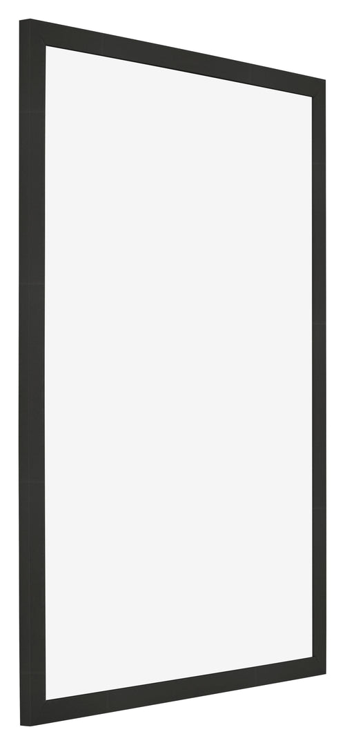Marco de Fotos 21x29 7cm A4 Negro Grano De Madera MDF Bologna Delantera Oblicuo | Yourdecoration.es