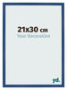 Marco de Fotos 21x30 cm Azul Oscuro MDF Bologna Delantera Tamano | Yourdecoration.es