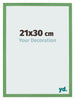 Marco de Fotos 21x30 cm Verde MDF Bologna Delantera Tamano | Yourdecoration.es