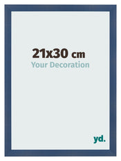 Marco de Fotos 21x30cm Azul Oscuro Barrido MDF Pisa Delantera Tamano | Yourdecoration.es