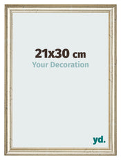 Marco de Fotos 21x30cm Brillo Metalico MDF Lazio Delantera Tamano | Yourdecoration.es