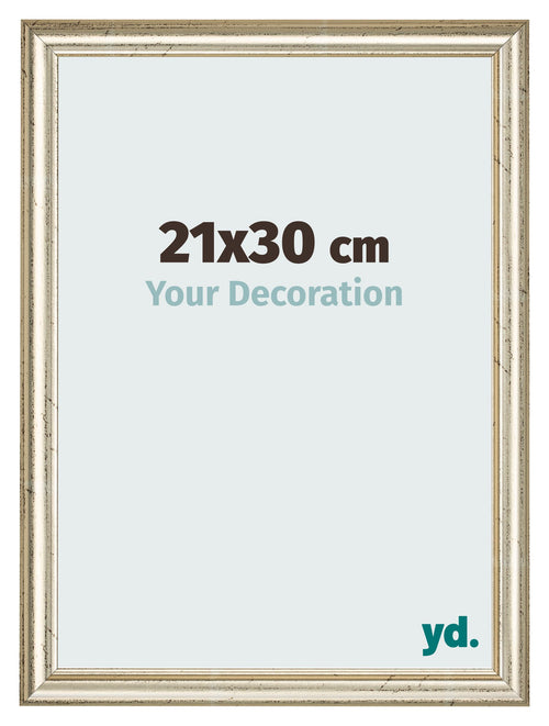 Marco de Fotos 21x30cm Brillo Metalico MDF Lazio Delantera Tamano | Yourdecoration.es