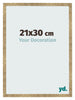 Marco de Fotos 21x30cm Dorado Antiguo MDF Bologna Delantera Tamano | Yourdecoration.es