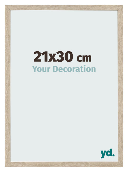 Marco de Fotos 21x30cm Roble Sonoma MDF Bologna Delantera Tamano | Yourdecoration.es