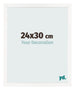 Marco de Fotos 24x30 cm Blanco Brillante MDF Bologna Delantera Tamano | Yourdecoration.es
