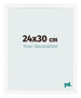 Marco de Fotos 24x30 cm Blanco Mate MDF Bologna Delantera Tamano | Yourdecoration.es
