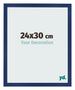 Marco de Fotos 24x30cm Azul Oscuro Barrido MDF Bologna Delantera Tamano | Yourdecoration.es