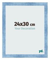 Marco de Fotos 24x30cm Claro Azul Barrido MDF Pisa Delantera Tamano | Yourdecoration.es