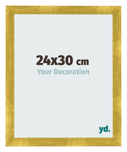 Marco de Fotos 24x30cm Dorado Vintage MDF Pisa Delantera Tamano | Yourdecoration.es