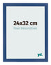 Marco de Fotos 24x32 cm Azul Oscuro MDF Bologna Delantera Tamano | Yourdecoration.es