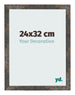 Marco de Fotos 24x32 cm Metal Oxidado MDF Bologna Delantera Tamano | Yourdecoration.es