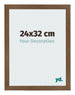 Marco de Fotos 24x32 cm Roble Rustico MDF Bologna Delantera Tamano | Yourdecoration.es