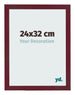 Marco de Fotos 24x32 cm Vino Tinto Barrido MDF Bologna Delantera Tamano | Yourdecoration.es