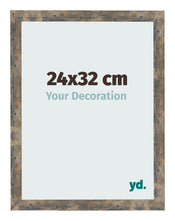 Marco de Fotos 24x32cm Azul Y Dorado Fusionado MDF Bologna Delantera Tamano | Yourdecoration.es