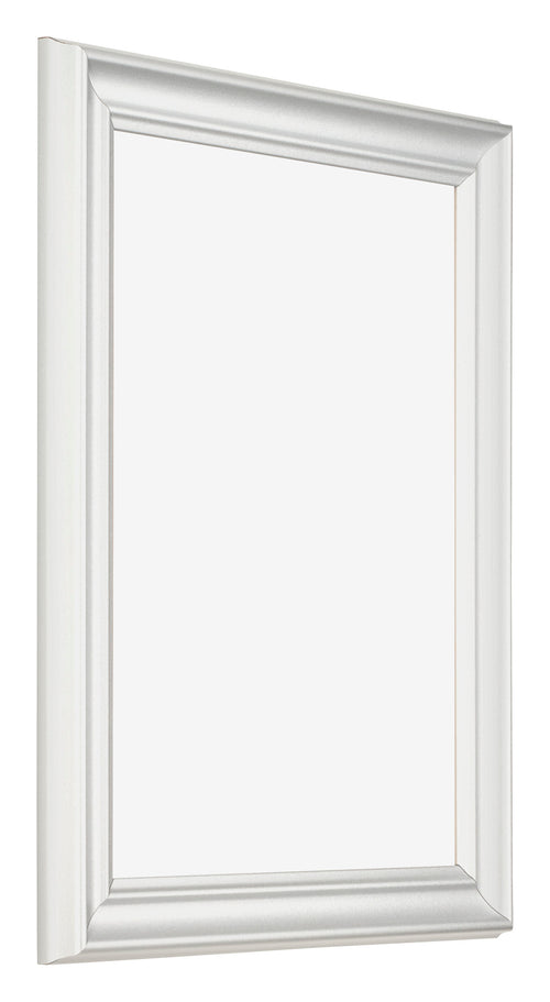 Marco de Fotos 24x32cm Blanco Barrido MDF Lazio Delantera Oblicuo | Yourdecoration.es