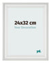 Marco de Fotos 24x32cm Blanco Barrido MDF Lazio Delantera Tamano | Yourdecoration.es