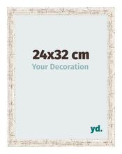 Marco de Fotos 24x32cm Blanco Vintage MDF Bologna Delantera Tamano | Yourdecoration.es