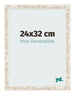 Marco de Fotos 24x32cm Blanco Vintage MDF Bologna Delantera Tamano | Yourdecoration.es